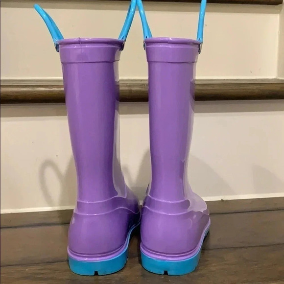 Purple Rubber Rain Boots - Picture 4 of 5
